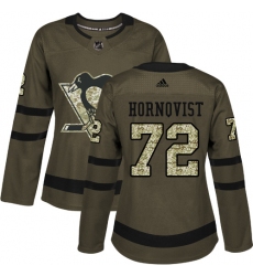 Women's Reebok Pittsburgh Penguins #72 Patric Hornqvist Authentic Green Salute to Service NHL Jersey