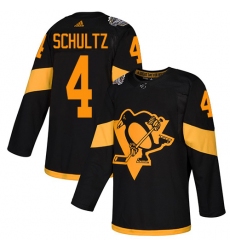 Men's Adidas Pittsburgh Penguins #4 Justin Schultz Black Authentic 2019 Stadium Series Stitched NHL Jersey