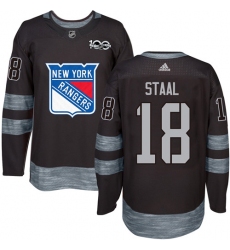 Men's Adidas New York Rangers #18 Marc Staal Premier Black 1917-2017 100th Anniversary NHL Jersey