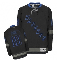 Men's Reebok New York Rangers #18 Marc Staal Authentic Black Ice NHL Jersey