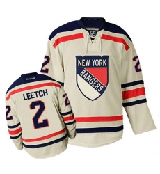 Men's Reebok New York Rangers #2 Brian Leetch Premier Cream 2012 Winter Classic NHL Jersey