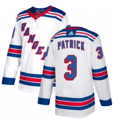 Men's Reebok New York Rangers #3 James Patrick Authentic White Away NHL Jersey