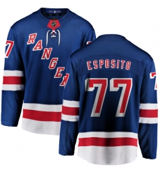 Men's New York Rangers #77 Phil Esposito Fanatics Branded Royal Blue Home Breakaway NHL Jersey
