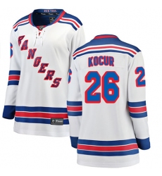 Women's New York Rangers #26 Joe Kocur Fanatics Branded White Away Breakaway NHL Jersey