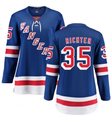 Women's New York Rangers #35 Mike Richter Fanatics Branded Royal Blue Home Breakaway NHL Jersey