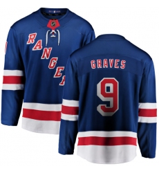 Youth New York Rangers #9 Adam Graves Fanatics Branded Royal Blue Home Breakaway NHL Jersey