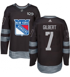 Men's Adidas New York Rangers #7 Rod Gilbert Premier Black 1917-2017 100th Anniversary NHL Jersey