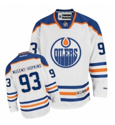 Men's Reebok Edmonton Oilers #93 Ryan Nugent-Hopkins Authentic White Away NHL Jersey