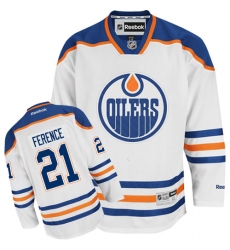 Men's Reebok Edmonton Oilers #21 Andrew Ference Authentic White Away NHL Jersey