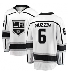 Youth Los Angeles Kings #6 Jake Muzzin Authentic White Away Fanatics Branded Breakaway NHL Jersey