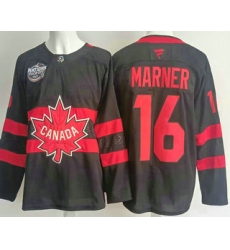Men's Canada #16 Mitchell Marner Black 2025 4 Nations Face Off Authentic Jersey