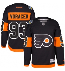Men's Reebok Philadelphia Flyers #93 Jakub Voracek Premier Black 2017 Stadium Series NHL Jersey