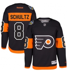 Men's Reebok Philadelphia Flyers #8 Dave Schultz Premier Black 2017 Stadium Series NHL Jersey