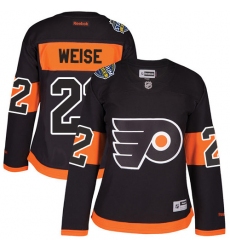 Women's Reebok Philadelphia Flyers #22 Dale Weise Premier Black 2017 Stadium Series NHL Jersey