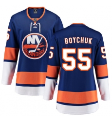 Women's New York Islanders #55 Johnny Boychuk Fanatics Branded Royal Blue Home Breakaway NHL Jersey