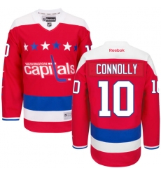 Women's Reebok Washington Capitals #10 Brett Connolly Authentic Red Third NHL Jersey