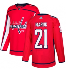 Youth Adidas Washington Capitals #21 Dennis Maruk Authentic Red Home NHL Jersey