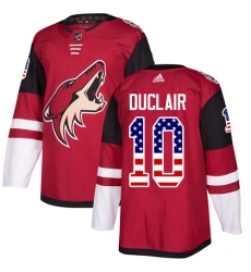Youth Adidas Arizona Coyotes #10 Anthony Duclair Authentic Red USA Flag Fashion NHL Jersey