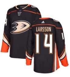 Men's Adidas Anaheim Ducks #14 Jacob Larsson Premier Black Home NHL Jersey