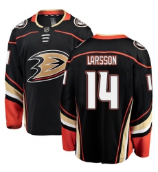Men's Anaheim Ducks #14 Jacob Larsson Fanatics Branded Black Home Breakaway NHL Jersey