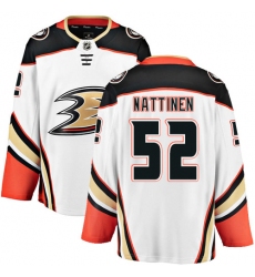 Youth Anaheim Ducks #52 Julius Nattinen Fanatics Branded White Away Breakaway NHL Jersey