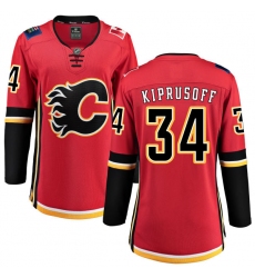 Women's Calgary Flames #34 Miikka Kiprusoff Fanatics Branded Red Home Breakaway NHL Jersey
