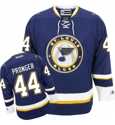 Men's Reebok St. Louis Blues #44 Chris Pronger Premier Navy Blue Third NHL Jersey