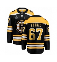 Men's Boston Bruins #67 Jakub Zboril Authentic Black Home Fanatics Branded Breakaway 2019 Stanley Cup Final Bound Hockey Jersey