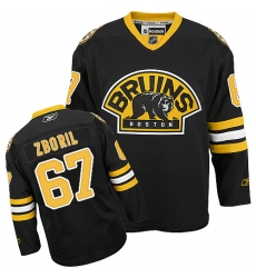 Women's Reebok Boston Bruins #67 Jakub Zboril Premier Black Third NHL Jersey