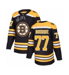 Youth Boston Bruins #77 Ray Bourque Authentic Black Home 2019 Stanley Cup Final Bound Hockey Jersey
