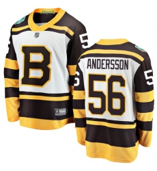 Men's Boston Bruins #56 Axel Andersson White 2019 Winter Classic Fanatics Branded Breakaway NHL Jersey