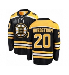 Youth Boston Bruins #20 Joakim Nordstrom Authentic Black Home Fanatics Branded Breakaway 2019 Stanley Cup Final Bound Hockey Jersey