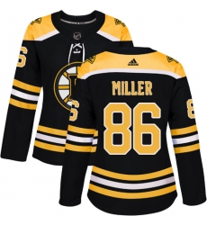 Women's Adidas Boston Bruins #86 Kevan Miller Premier Black Home NHL Jersey