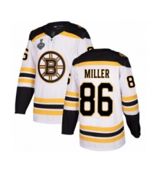Youth Boston Bruins #86 Kevan Miller Authentic White Away 2019 Stanley Cup Final Bound Hockey Jersey