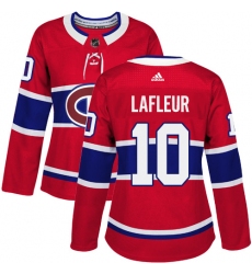 Women's Adidas Montreal Canadiens #10 Guy Lafleur Premier Red Home NHL Jersey