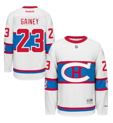 Men's Reebok Montreal Canadiens #23 Bob Gainey Premier White 2016 Winter Classic NHL Jersey