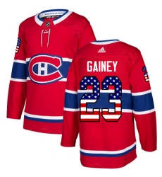 Youth Adidas Montreal Canadiens #23 Bob Gainey Authentic Red USA Flag Fashion NHL Jersey