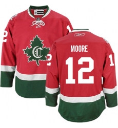Women's Reebok Montreal Canadiens #12 Dickie Moore Authentic Red New CD NHL Jersey