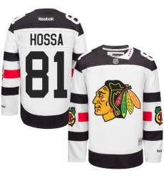 Youth Reebok Chicago Blackhawks #81 Marian Hossa Premier White 2016 Stadium Series NHL Jersey