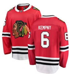 Youth Chicago Blackhawks #6 Michal Kempny Fanatics Branded Red Home Breakaway NHL Jersey