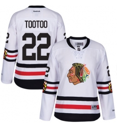 Women's Reebok Chicago Blackhawks #22 Jordin Tootoo Authentic White 2017 Winter Classic NHL Jersey