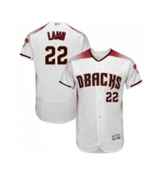 Men's Arizona Diamondbacks #22 Jake Lamb White Home Authentic Collection Flex Base Baseball Jersey