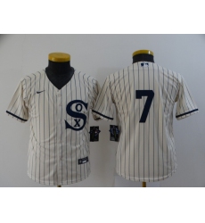 Youth Chicago White Sox #7 Tim Anderson Cream 2021 Field of Dreams Jersey