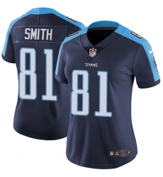 Women's Nike Tennessee Titans #81 Jonnu Smith Elite Navy Blue Alternate NFL Jersey