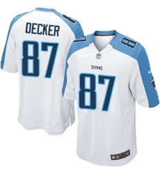 Men's Nike Tennessee Titans #87 Eric Decker Game White NFL Jersey