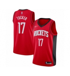 Women's Houston Rockets #17 PJ Tucker Swingman Red Finished Basketball Jersey - Icon Edition