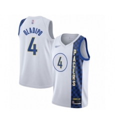 Youth Indiana Pacers #4 Victor Oladipo Swingman White Basketball Jersey - 2019 20 City Edition