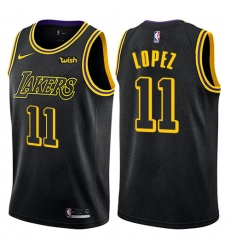 Women's Nike Los Angeles Lakers #11 Brook Lopez Swingman Black NBA Jersey - City Edition