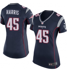Women's Nike New England Patriots #45 David Harris Game Navy Blue Team Color NFL Jersey
