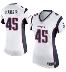 Women's Nike New England Patriots #45 David Harris Game White NFL Jersey